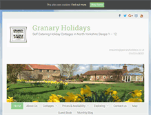 Tablet Screenshot of granaryholidays.co.uk